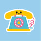 Boo Boo Buddies™ Telephone Sticker – Cute Kawaii Vinyl Sticker, Waterproof Glossy 3″ Die‑Cut