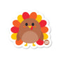 Boo Boo Buddies turkey vinyl sticker — 3″ glossy, waterproof, UV‑resistant die‑cut for crafts and seasonal décor
