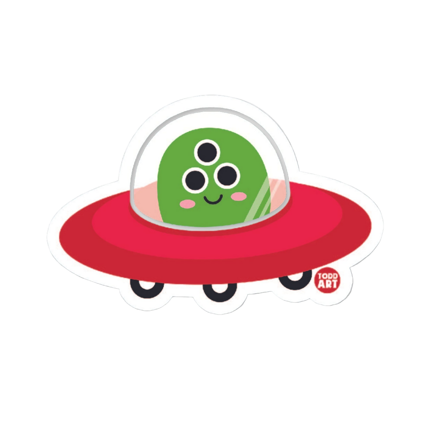 Alien UFO Sticker