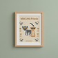 "Wild Little Friends" Lemur & Meerkat Framed Print
