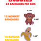  Boo Boo Buddies Bandages - Monkey and Banana bandage dimensions